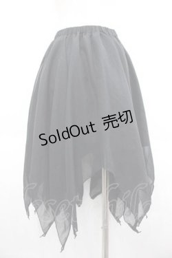 画像2: BPN / イレギュラーシフォンスカート  黒 I-25-09-18-104-GO-BL-HD-ZI