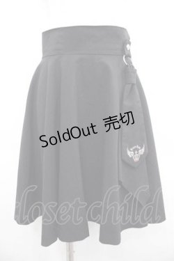 画像1: PEACE NOW / ネクタイ飾り付スカート  黒 I-25-09-18-105-PU-SK-HD-ZI