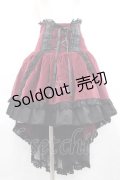 FRILL / 蝶&薔薇刺繍コルセットフリルスカート  ボルドー I-25-09-18-108-HN-SK-HD-ZI