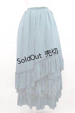 画像1: Vallee lys / イレギュラーロングスカート  グリーン I-25-09-18-109-EL-SK-HD-ZI