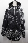 NieR Clothing / ナイロンジップアップパーカー  ブラック I-25-09-18-012-PU-CO-HD-ZI