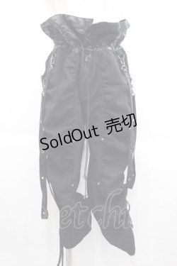 画像1: Qutie Frash / レオパード切替パンツ  黒Ｘグレー I-25-09-18-116-QU-PA-HD-ZI