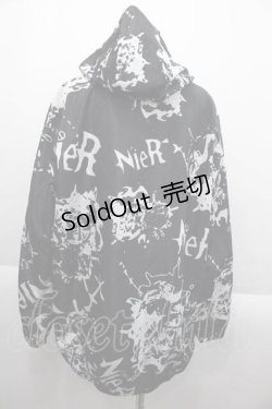 画像2: NieR Clothing / ナイロンジップアップパーカー  ブラック I-25-09-18-012-PU-CO-HD-ZI