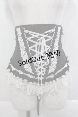 画像1: Millefleurs / 薔薇レースコルセット  黒Ｘ白 I-25-09-18-125-EL-ZA-HD-ZI