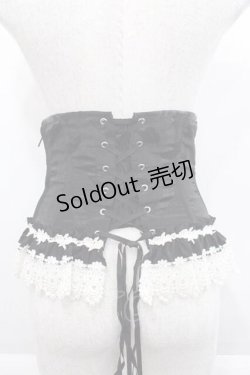 画像2: Millefleurs / 薔薇レースコルセット  黒Ｘ白 I-25-09-18-125-EL-ZA-HD-ZI
