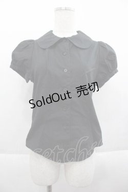 画像1: PEACE NOW / 丸襟パフスリーブブラウス  ブラック I-25-09-18-015-PU-BL-HD-ZI