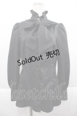 画像1: MIHO MATSUDA / ブラウス・スミル/ボウタイ M 黒 I-25-09-18-016-GO-BL-HD-ZI