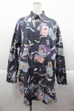 画像1: MILKBOY / タロット柄シャツ  グレー I-25-09-18-020-MB-BL-HD-ZI