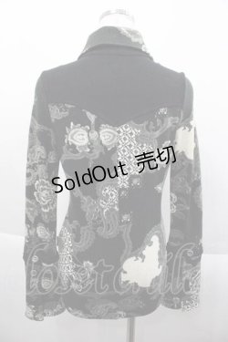 画像2: Ozz On / ペイズリー総柄シャツ  黒ＸグレーＸ白 I-25-09-18-024-OO-BL-HD-ZI
