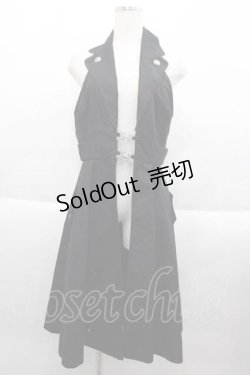 画像1: BPN / フロント金具ロングベスト  黒Ｘシルバー I-25-09-18-004-GO-JA-HD-ZI