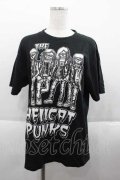 HELL CAT PUNKS / パンクスptTシャツ  ブラック I-25-09-18-034-PU-TS-HD-ZI