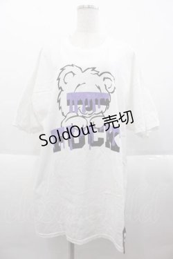 画像1: 【SALE】MILKBOY / とろけベアBIG TEE  白Ｘ黒Ｘ紫 I-25-09-18-036-MB-TO-HD-ZT174