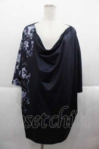 NieR Clothing / カウルネックOVER SIZE CUTSEW【NIER ROSE】  ネイビー I-25-09-18-038-PU-TO-HD-ZI