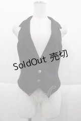 NO.S PROJECT / スタイリッシュベスト  黒 I-25-09-18-040-LO-TO-HD-ZI