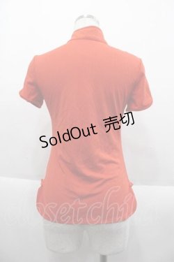 画像2: Ozz On / チャイナデザイン半袖トップス  オレンジ I-25-09-18-042-OO-TO-HD-ZI