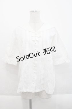 画像1: KETTY / ピンタックリボンブラウス  白 I-25-09-21-001-EL-BL-HD-ZI