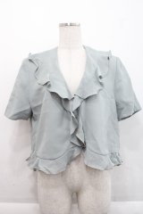 KETTY / フリル半袖ジャケット  サックス I-25-09-21-028-EL-JA-HD-ZI