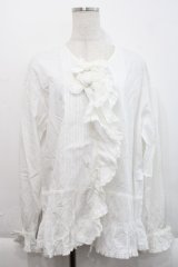 KETTY / ピンタックリボンブラウス  白 I-25-09-21-003-EL-BL-HD-ZI