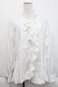 KETTY / ピンタックリボンブラウス  白 I-25-09-21-003-EL-BL-HD-ZI