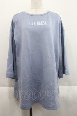 画像1: PINK HOUSE / ロゴチュニックトレーナー  サックス I-25-09-21-032-LO-TO-HD-ZI