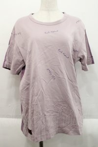 Karl Helmut / ロゴプリント半袖カットソー  パープル I-25-09-21-034-EL-TO-HD-ZI