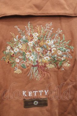 画像3: KETTY / 後ろブーケ刺繍セーラー襟スウェトカーディガン  オレンジブラウン I-25-09-21-035-EL-SK-HD-ZI