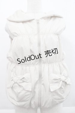 画像1: PINK HOUSE / サイドリボンポケットベスト  アイボリー I-25-09-21-037-LO-JA-HD-ZI