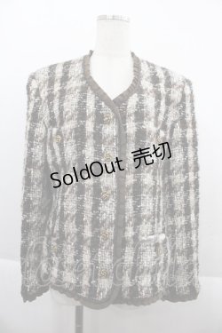 画像1: INGEBORG / ツイードジャケット  ブラウン I-25-09-21-040-LO-JA-HD-ZI