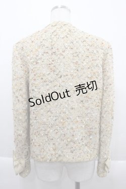 画像2: KANEKO ISAO / ツイードリボン巻きジャケット  ベージュ I-25-09-21-043-EL-JA-HD-ZI