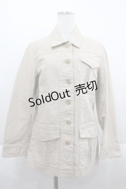 画像1: PINK HOUSE / フロントピンタック&ポケットデザインジャケット  ベージュ I-25-09-21-045-LO-JA-HD-ZI