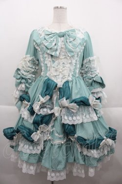 画像1: BABY,THE STARS SHINE BRIGHT / アンリエッタ姫の舞踏会ワンピースドレス・キャノティエセット  グリーン I-25-09-21-061-BA-OP-HD-ZI