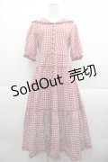 PINK HOUSE / セーラーカラーギンガムチェックミディワンピース  赤チェック I-25-09-21-063-LO-OP-HD-ZI