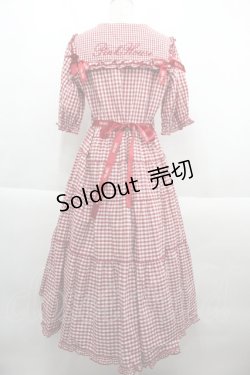 画像2: PINK HOUSE / セーラーカラーギンガムチェックミディワンピース  赤チェック I-25-09-21-063-LO-OP-HD-ZI