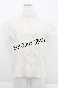 画像1: KANEKO ISAO / ノースリーブピンタックブラウス  アイボリー I-25-09-21-005-EL-BL-HD-ZI