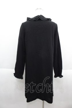 画像2: KETTY / ダブル襟チュニックワンピース  黒 I-25-09-21-071-EL-OP-HD-ZI