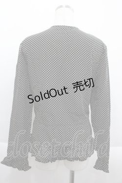 画像2: KETTY / ドットリボン長袖ブラウス  黒Ｘ白 I-25-09-21-073-EL-BL-HD-ZI