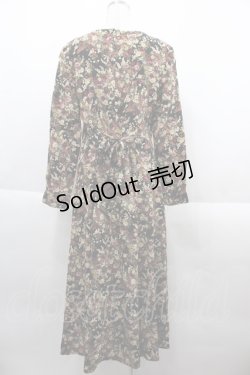 画像2: KETTY / フラワーブーケ総柄ワンピース  黒 I-25-09-21-074-EL-OP-HD-ZI