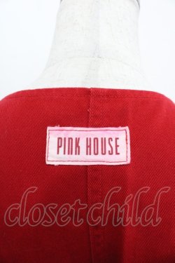 画像3: PINK HOUSE / ロゴジャンパースカート  赤Ｘ白 I-25-09-21-077-LO-OP-HD-ZI