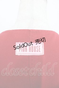画像3: PINK HOUSE / ロゴジャンパースカート  赤Ｘ白 I-25-09-21-077-LO-OP-HD-ZI