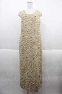 KANEKO ISAO / ツイードジャンパースカート  ベージュ I-25-09-21-082-EL-OP-HD-ZI