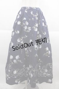 KETTY / オールドローズ柄スカート  青 I-25-09-21-086-EL-SK-HD-ZI