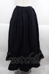 KETTY / 裾ピンタックフリルスカート  黒 I-25-09-21-087-EL-SK-HD-ZI