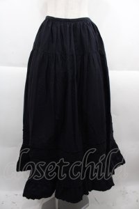 KETTY / 裾ピンタックフリルスカート  黒 I-25-09-21-087-EL-SK-HD-ZI