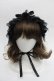 画像2: MARBLE / メッシュフリルヘッドドレス  黒 I-25-09-21-096-GO-AC-HD-ZI (2)