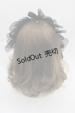 画像3: MARBLE / メッシュフリルヘッドドレス  黒 I-25-09-21-096-GO-AC-HD-ZI