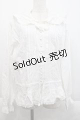 KETTY / ピンタックリボンフードブラウス  白 I-25-09-21-007-EL-BL-HD-ZI