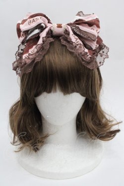 画像1: BABY,THE STARS SHINE BRIGHT / Fondant Chocolat Nounours Collectionリボンカチューシャ  ピンク I-25-09-21-104-BA-AC-HD-ZI