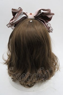 画像2: BABY,THE STARS SHINE BRIGHT / Fondant Chocolat Nounours Collectionリボンカチューシャ  ピンク I-25-09-21-104-BA-AC-HD-ZI
