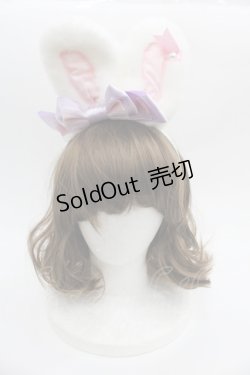 画像1: Angelic Pretty / Heartリリカルバニーカチューシャ  白ＸピンクＸラベンダー I-25-09-21-111-AP-AC-HD-ZI