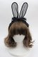 画像1: Angelic Pretty / おしゃまBunnyカチューシャ  黒 I-25-09-21-113-AP-AC-HD-ZI (1)